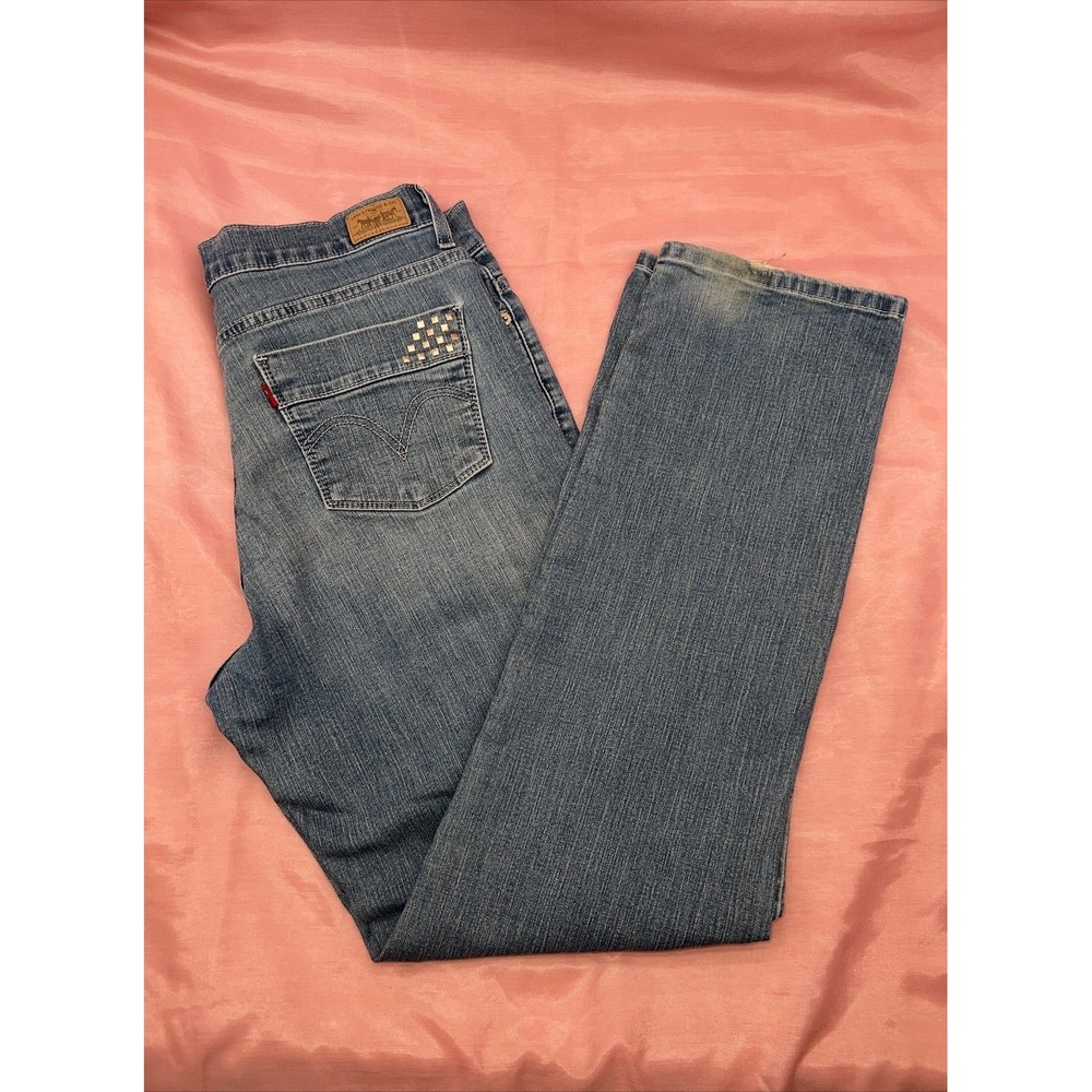 Levi's 512 Perfectly Slimming High Rise‎ Women's Straight Leg Jeans - SZ 14